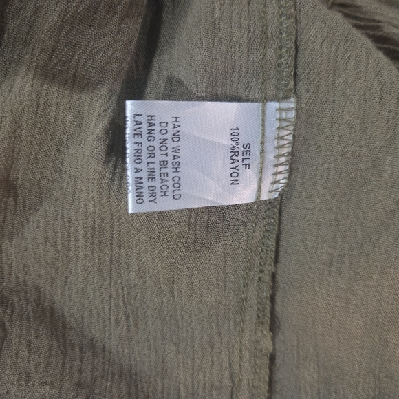 Easel Olive Long Sleeve Off-Shoulder Dress - Picture 6 of 7